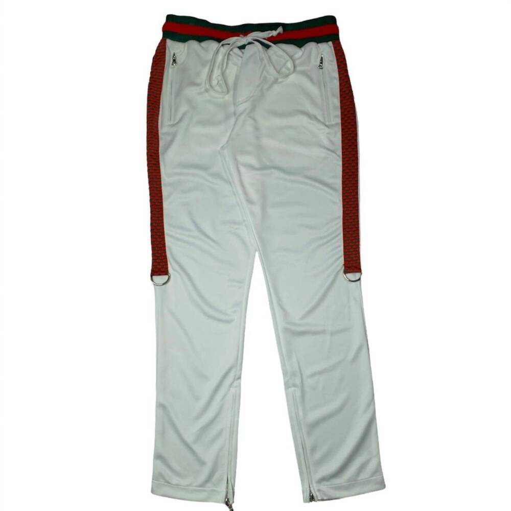 NEW LIFTED ANCHORS men's checker pant in white